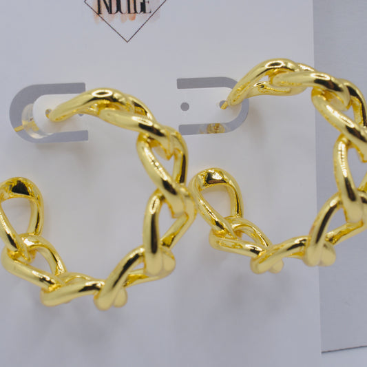 Jay | Gold Chunky Link Hoops
