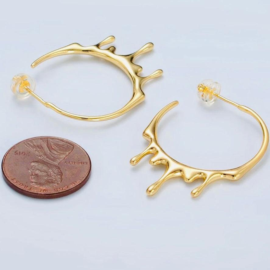 Molten Drip Minimalist Hoops