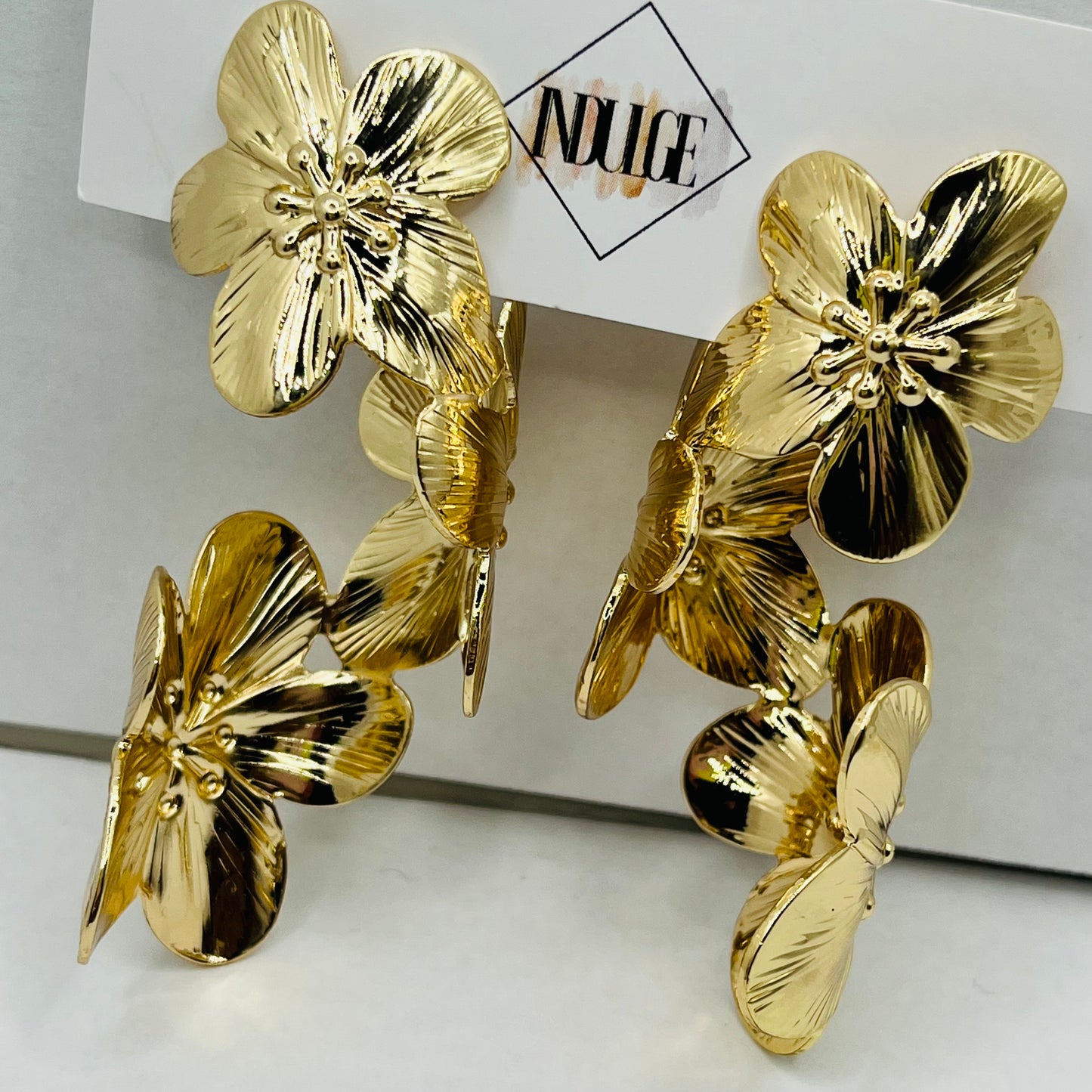 Golden Garden Hoop Earrings