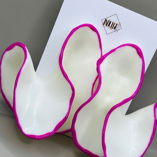 Fuchsia Wave Statement Earrings