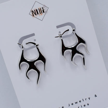 Flame Hoop Earrings