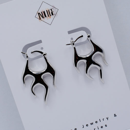 Flame Hoop Earrings