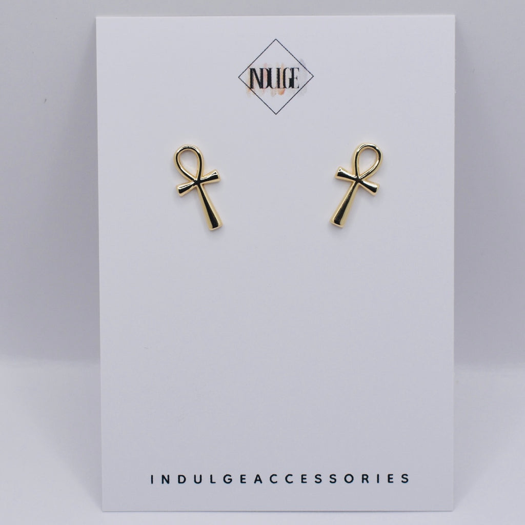 Ankh Stud Earrings