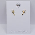 Ankh Stud Earrings