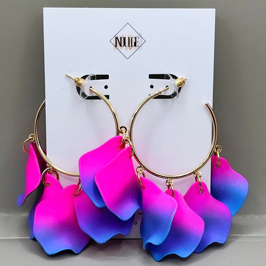 Petal Pop Ombre Hoop Earrings