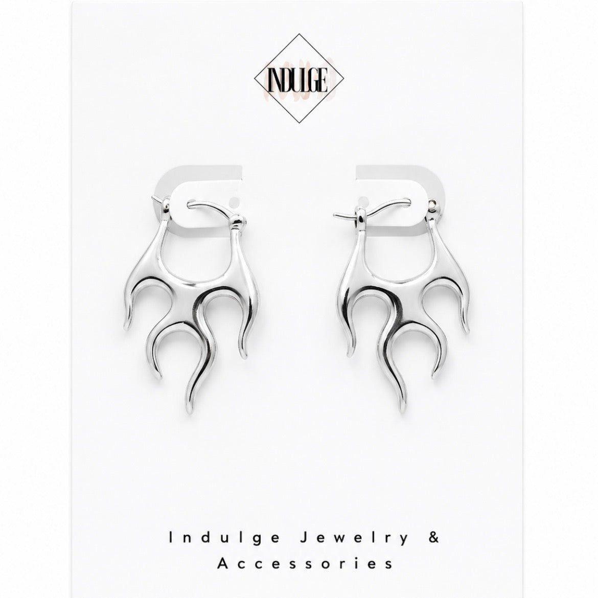Flame Hoop Earrings