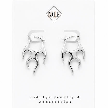 Flame Hoop Earrings