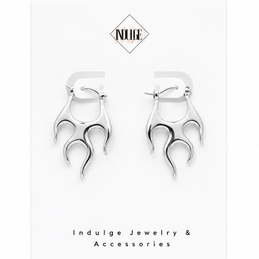 Flame Hoop Earrings