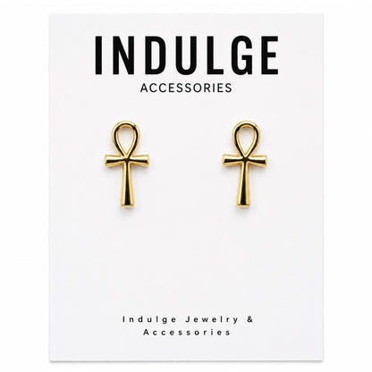 Ankh Stud Earrings
