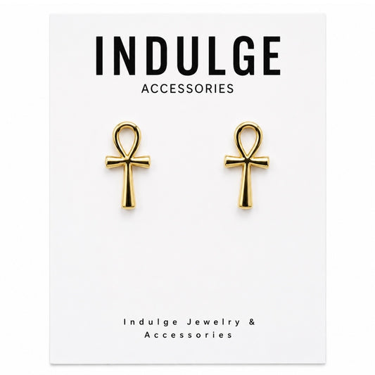 Ankh Stud Earrings
