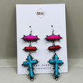 Boho Cross Statement Earrings