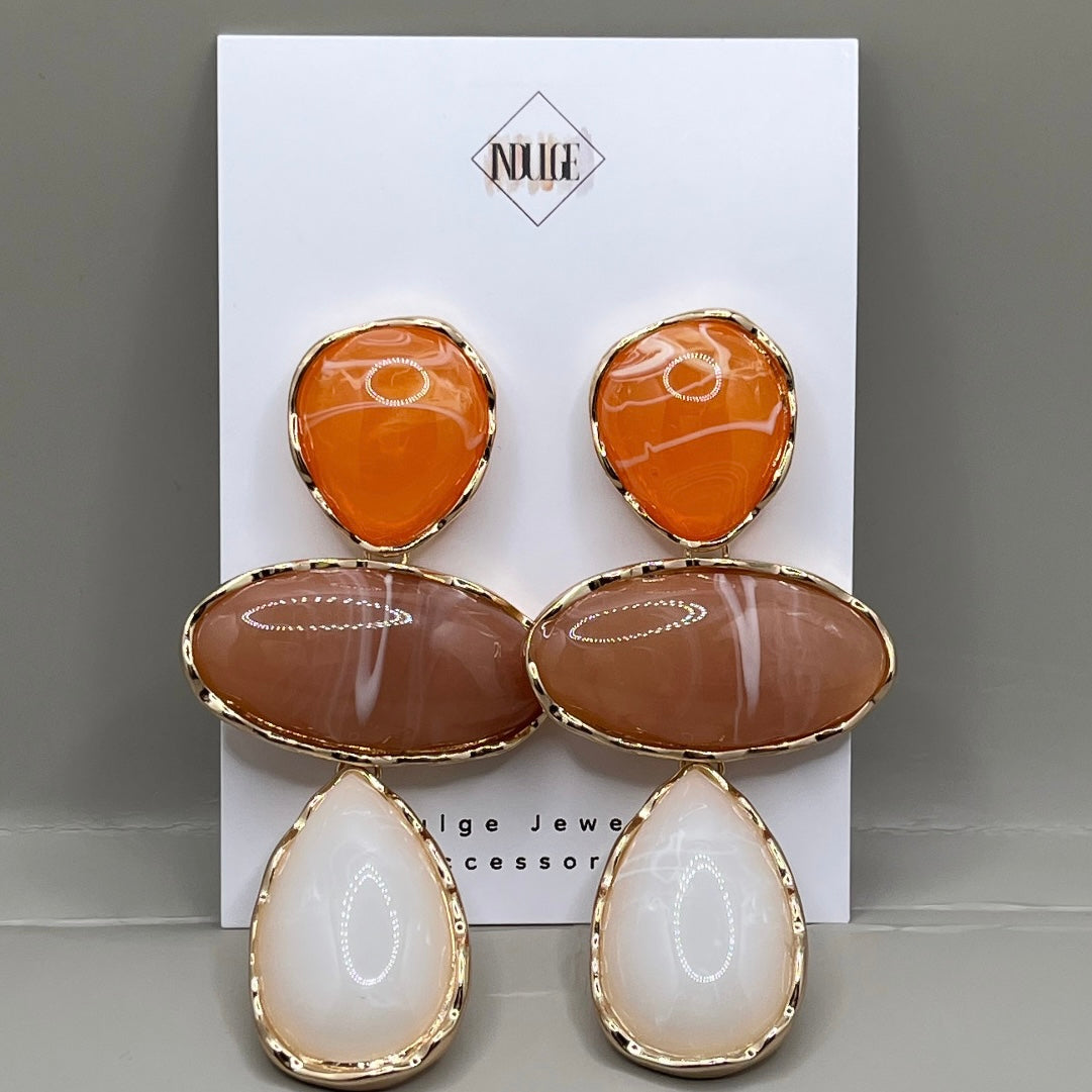 Sunset Glow Statement Earrings