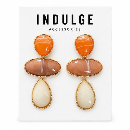 Sunset Glow Statement Earrings