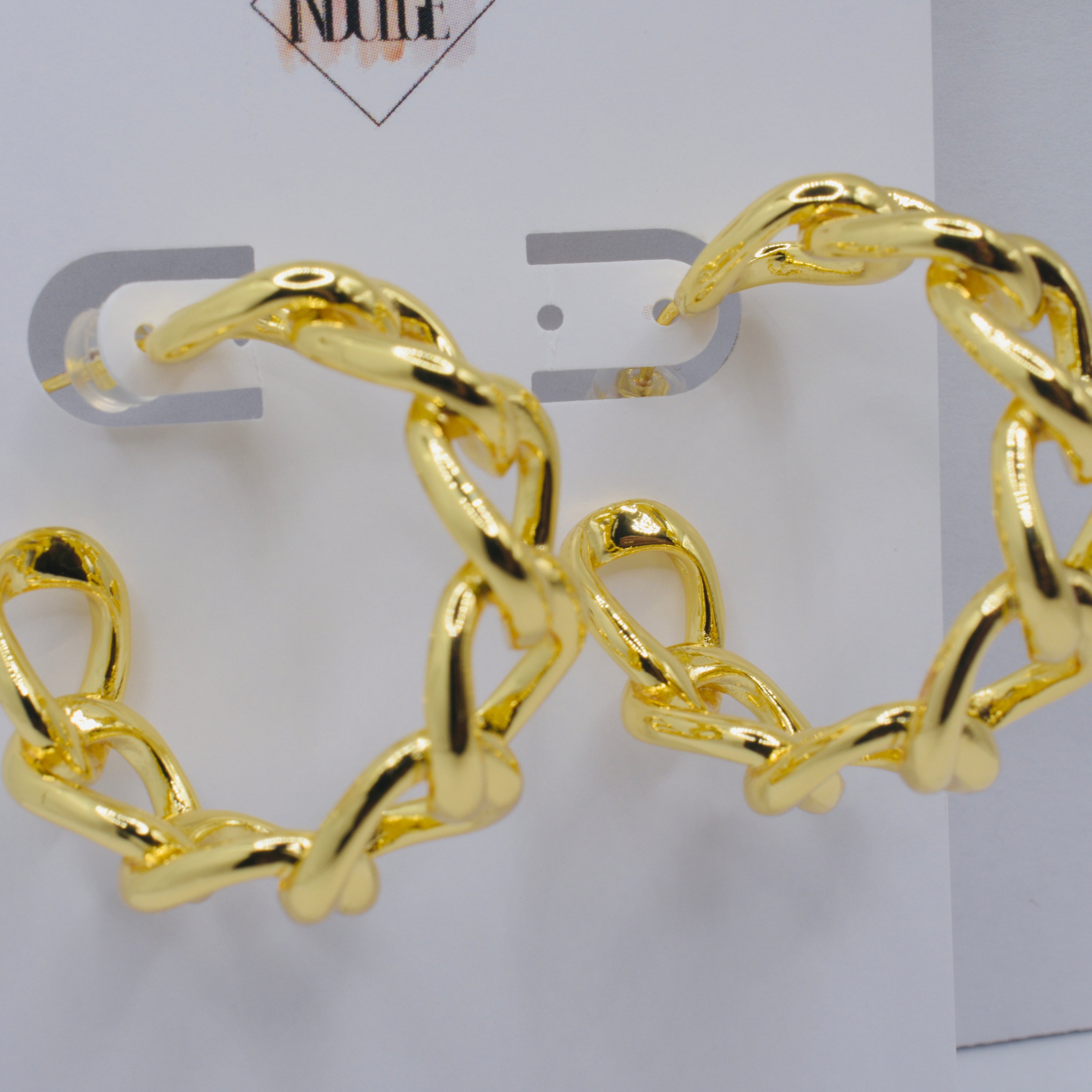 Jay | Gold Chunky Link Hoops