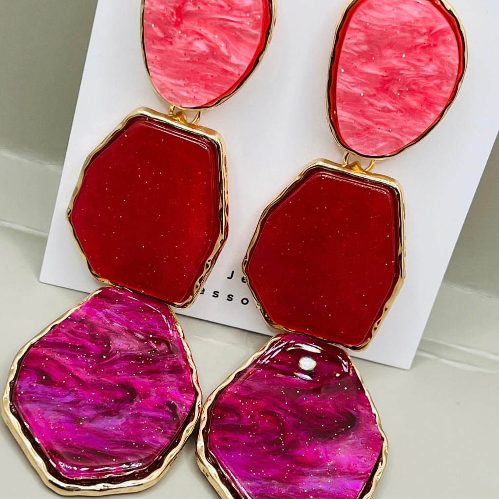 Rosé Mirage Statement Earrings