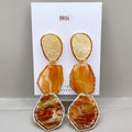Amber Earth Statement Earrings