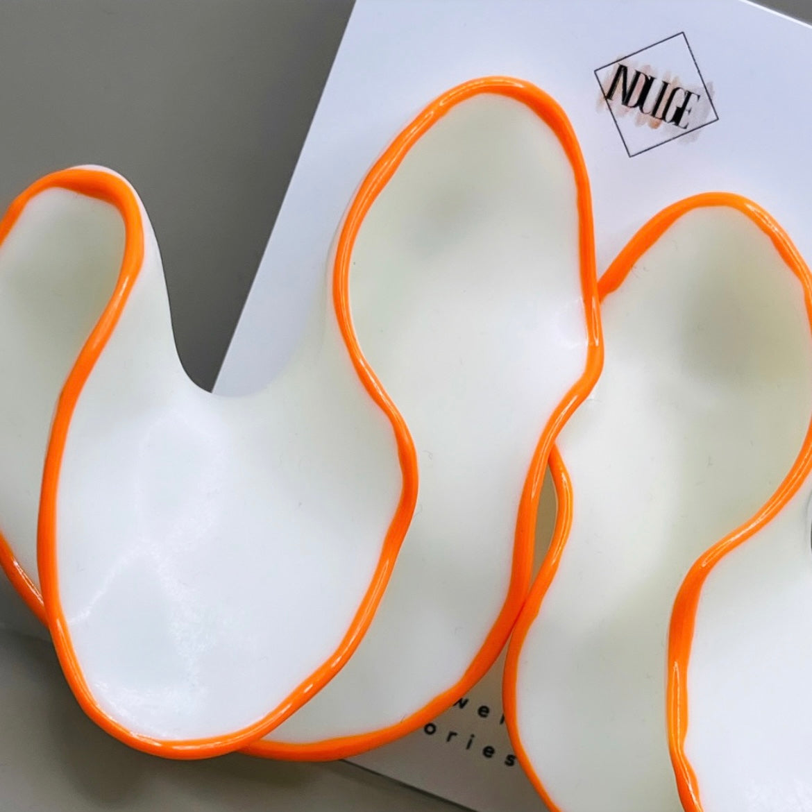 Orange Wave Statement Earrings