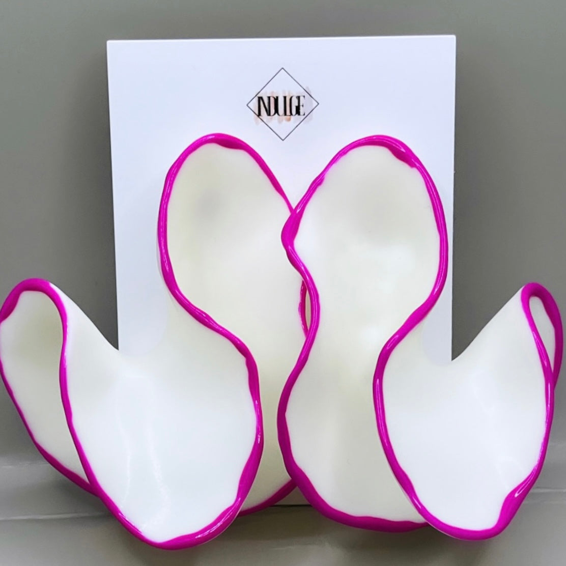 Fuchsia Wave Statement Earrings