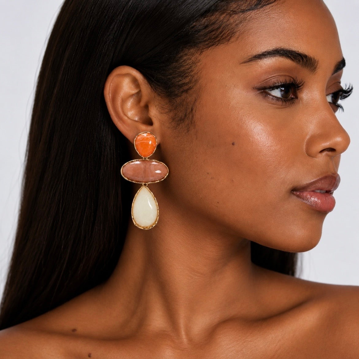 Sunset Glow Statement Earrings