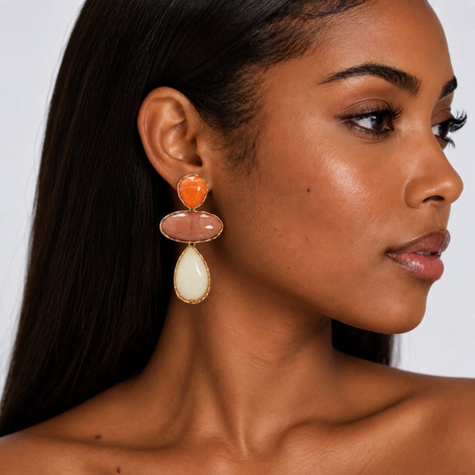 Sunset Glow Statement Earrings