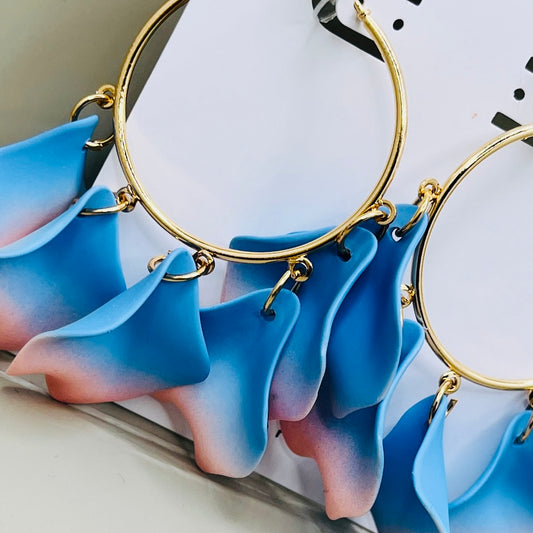 Petal Pop Ombre Hoop Earrings