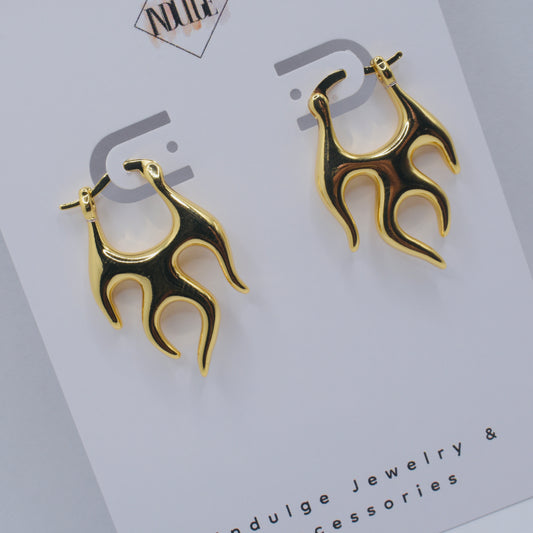 Flame Hoop Earrings