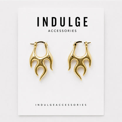 Flame Hoop Earrings
