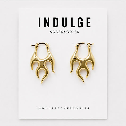 Flame Hoop Earrings