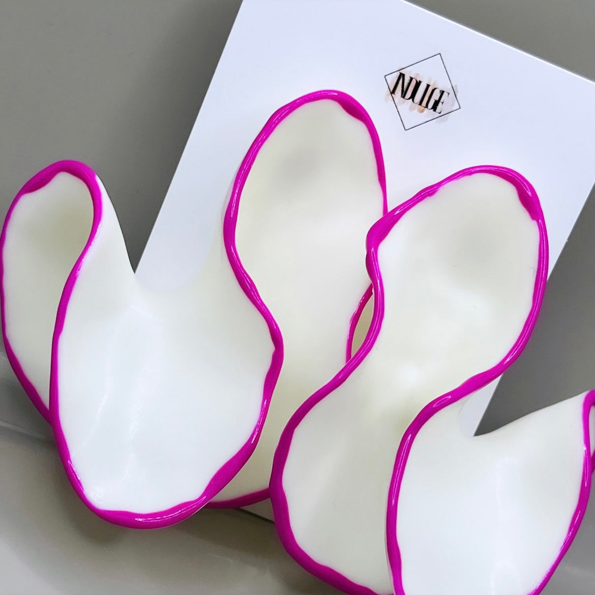 Fuchsia Wave Statement Earrings