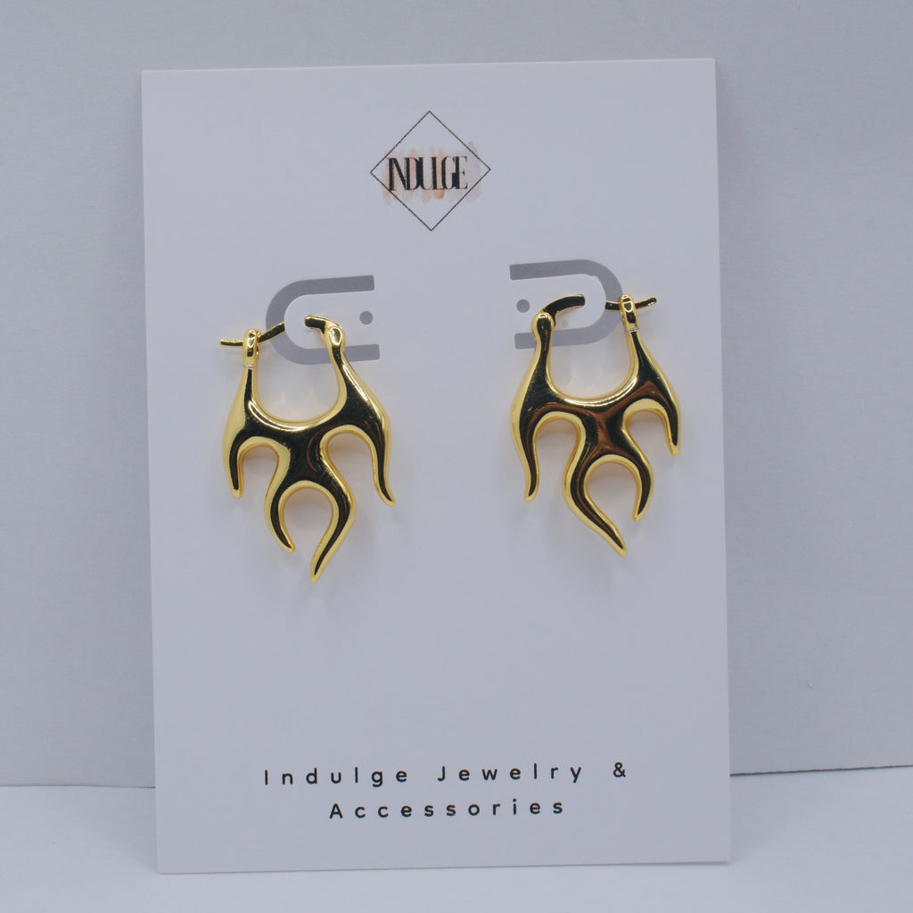 Flame Hoop Earrings