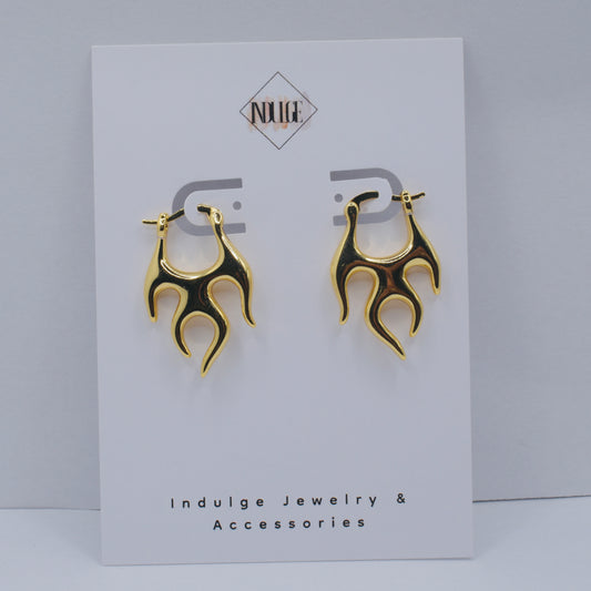 Flame Hoop Earrings