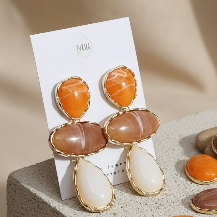 Sunset Glow Statement Earrings