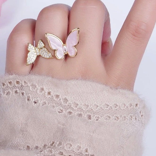 Double Butterfly Ring