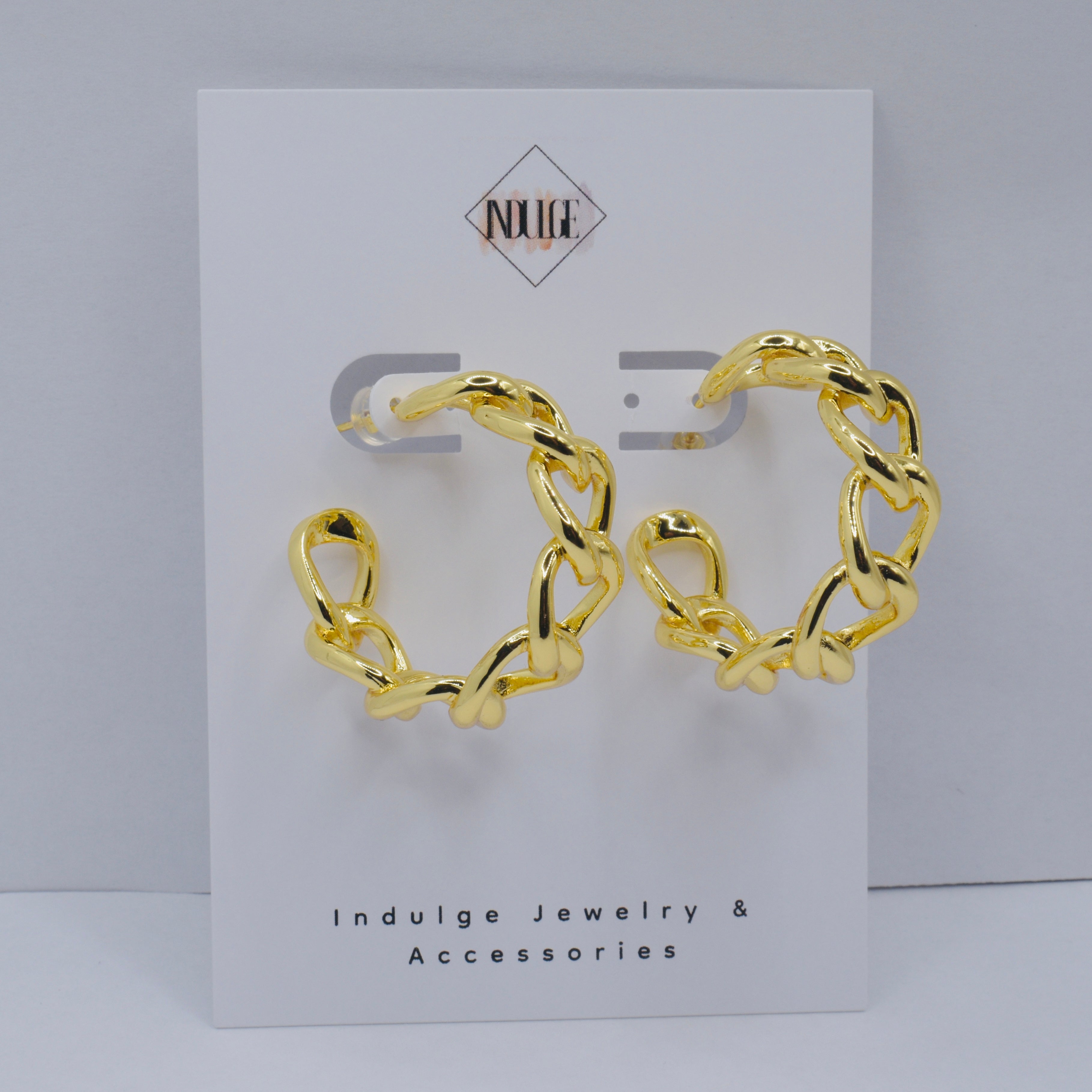 Jay | Gold Chunky Link Hoops