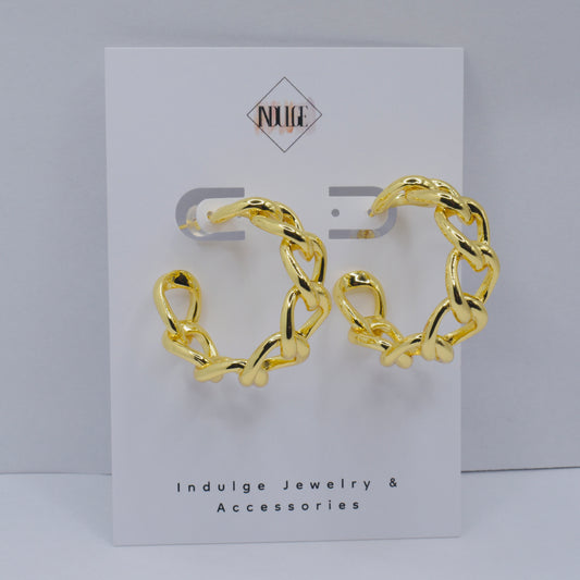 Jay | Gold Chunky Link Hoops