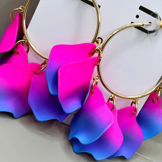 Petal Pop Ombre Hoop Earrings