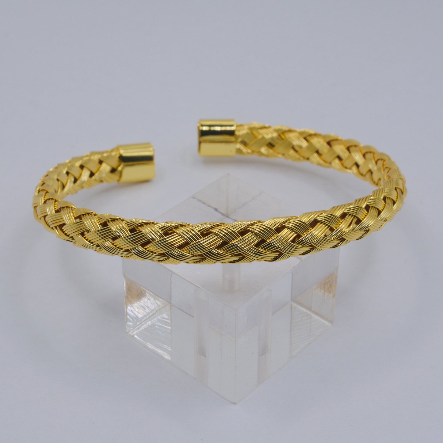 Braided Woven Round Cuff Bangle