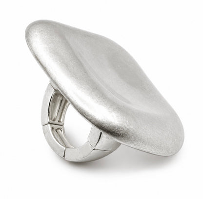 Sculpted Silver Oversized Ring