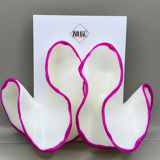 Fuchsia Wave Statement Earrings