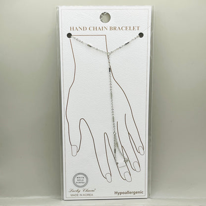Hand Chain Bracelet | Silver