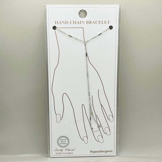 Hand Chain Bracelet | Silver