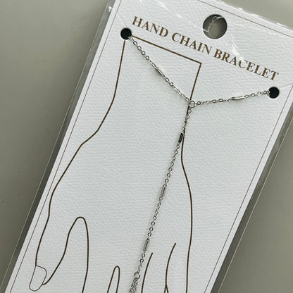 Hand Chain Bracelet | Silver