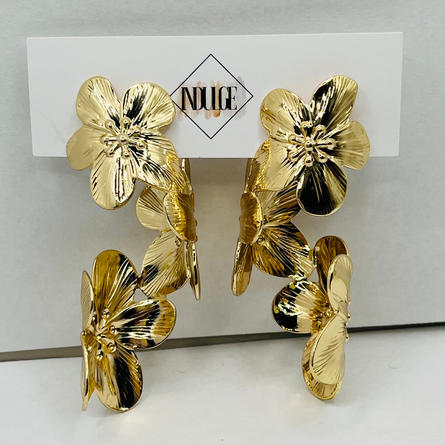 Golden Garden Hoop Earrings