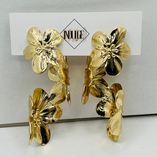 Golden Garden Hoop Earrings