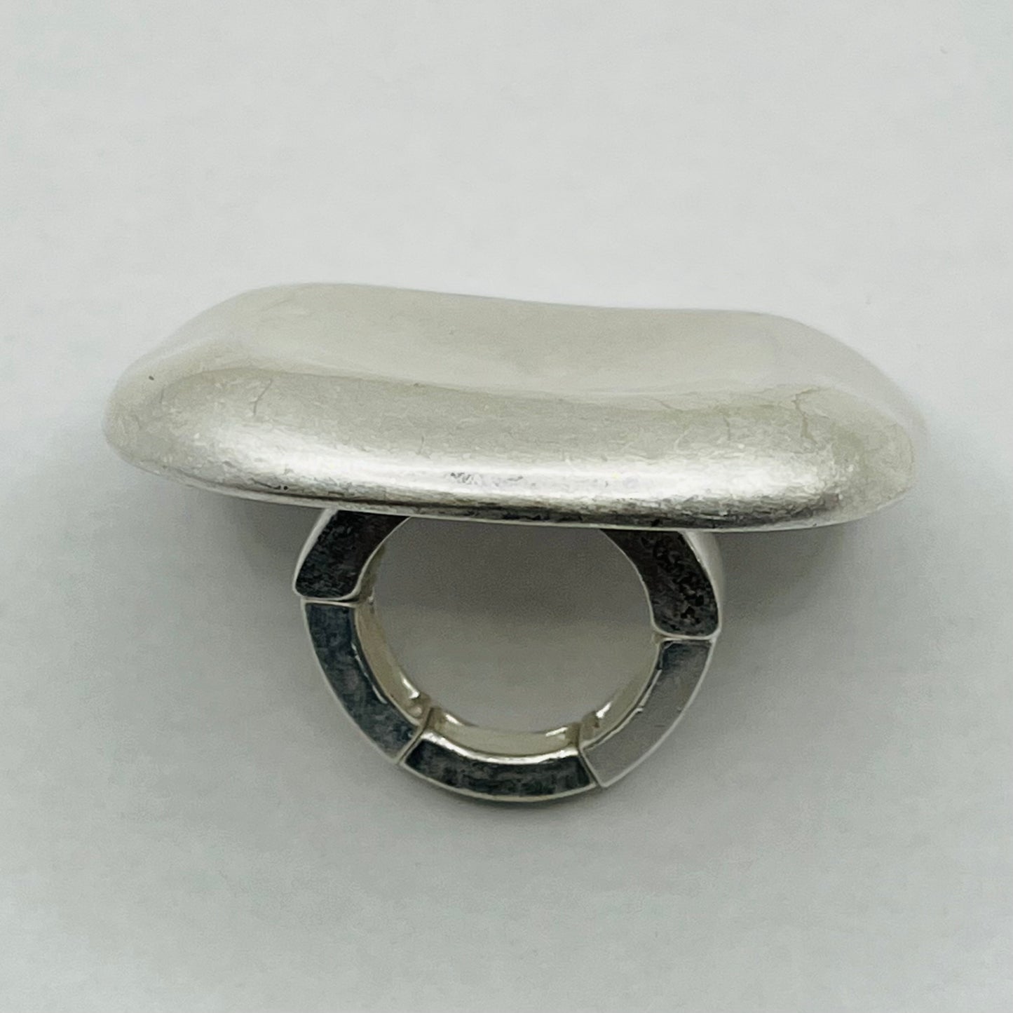 Sculpted Silver Oversized Ring