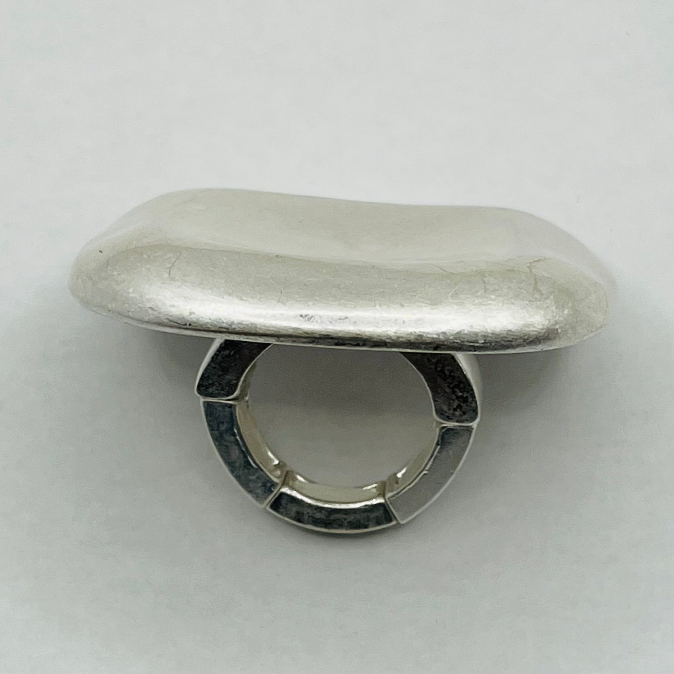 Sculpted Silver Oversized Ring