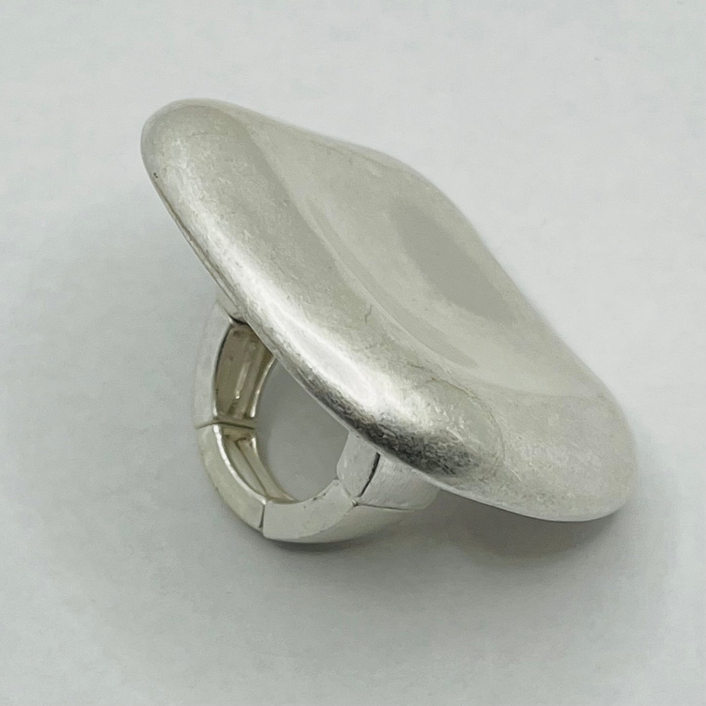 Sculpted Silver Oversized Ring