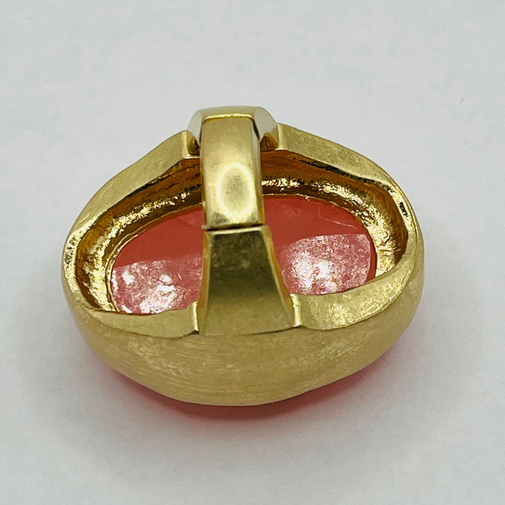Bold Coral Statement Ring