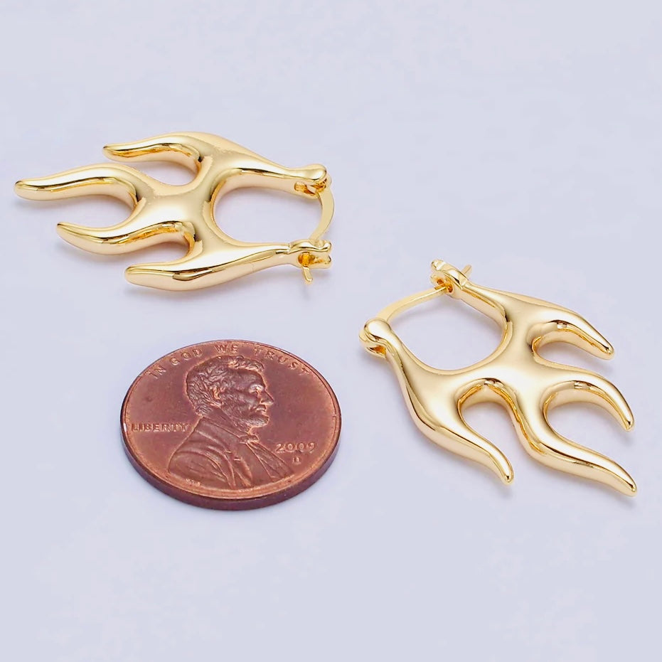 Flame Hoop Earrings