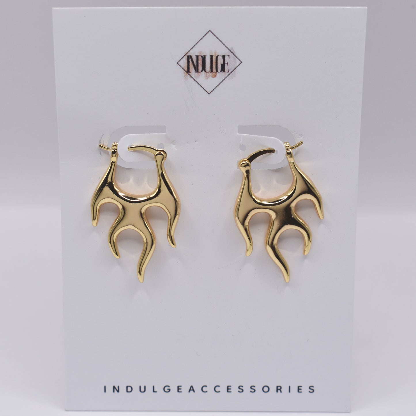 Fire Abstract French Lock Latch Earring